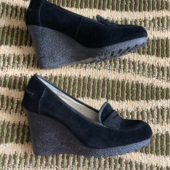 MICHAEL MICHAEL KORS Black Rory Loafer Wedge Pumps Size 7.5M EUC - Picture 11 of 11